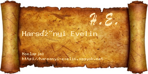 Harsányi Evelin névjegykártya